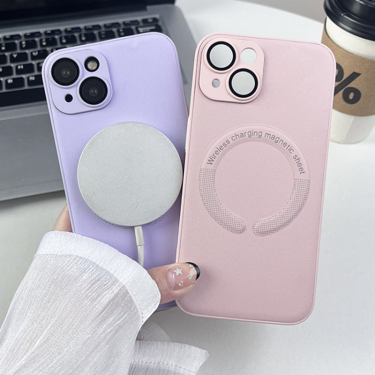 For iPhone 14 Plus Leather All-inclusive MagSafe TPU Phone Case(Blue) - iPhone 14 Plus Cases by buy2fix | Online Shopping UK | buy2fix