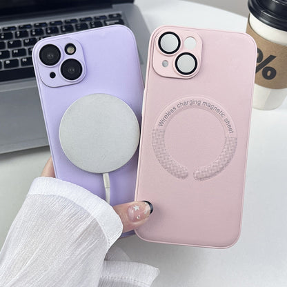 For iPhone 14 Leather All-inclusive MagSafe TPU Phone Case(Purple Taro) by buy2fix