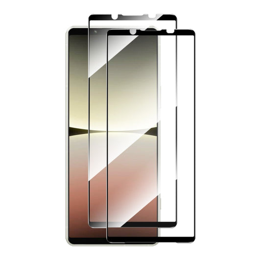 For Sony Xperia 5 V 2pcs ENKAY Full Glue High Aluminum-silicon Tempered Glass Film - Sony Tempered Glass by ENKAY | Online Shopping UK | buy2fix