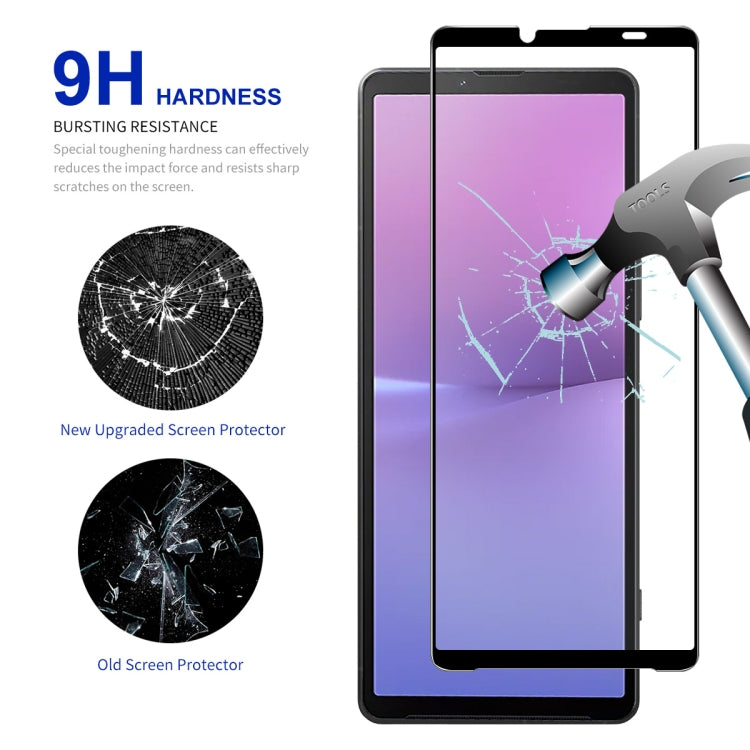 For Sony Xperia 10 V 2pcs ENKAY Full Glue High Aluminum-silicon Tempered Glass Film - Sony Tempered Glass by ENKAY | Online Shopping UK | buy2fix