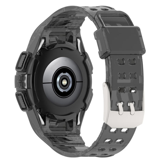 For Samsung Galaxy Watch6 40mm TPU Integrated Silicone Watch Band(Transparent Black) - Watch Bands by buy2fix | Online Shopping UK | buy2fix