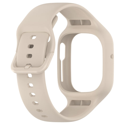 For Honor Watch 4 Integrated Fully Enclosed Silicone Watch Band(Ivory White) by buy2fix