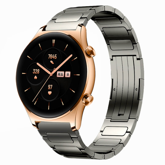For Honor Watch GS 3 22mm I-Shaped Titanium Alloy Watch Band(Grey)
