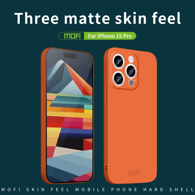 For iPhone 15 Pro MOFI Qin Series Skin Feel All-inclusive PC Phone Case(Beige) - iPhone 15 Pro Cases by MOFI | Online Shopping UK | buy2fix