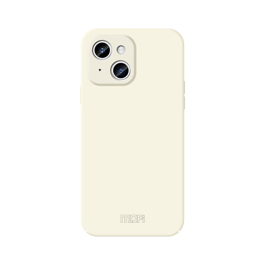 For iPhone 14 MOFI Qin Series Skin Feel All-inclusive PC Phone Case(Beige) - iPhone 14 Cases by MOFI | Online Shopping UK | buy2fix