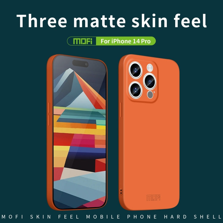 For iPhone 14 Pro MOFI Qin Series Skin Feel All-inclusive PC Phone Case(Beige) - iPhone 14 Pro Cases by MOFI | Online Shopping UK | buy2fix