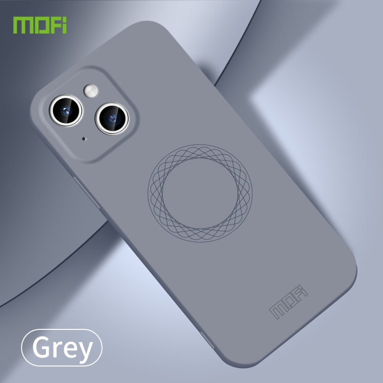 For iPhone 15 MOFI Qin Series Skin Feel All-inclusive Silicone Phone Case(Gray) - iPhone 15 Cases by MOFI | Online Shopping UK | buy2fix