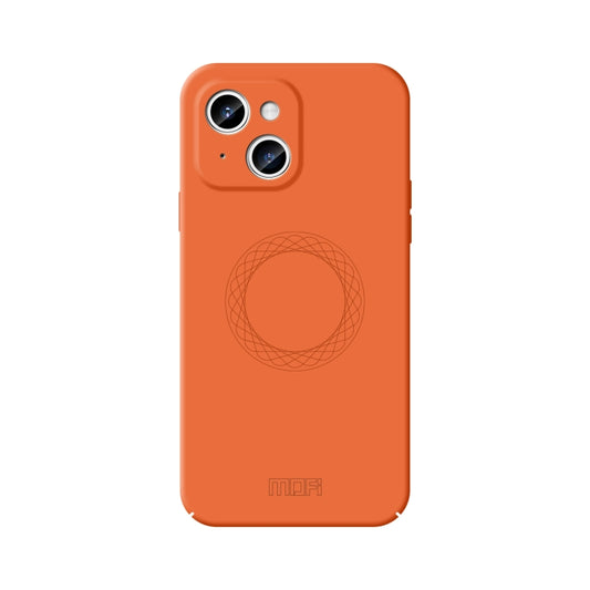 For iPhone 15 MOFI Qin Series Skin Feel All-inclusive Silicone Phone Case(Orange) - iPhone 15 Cases by MOFI | Online Shopping UK | buy2fix