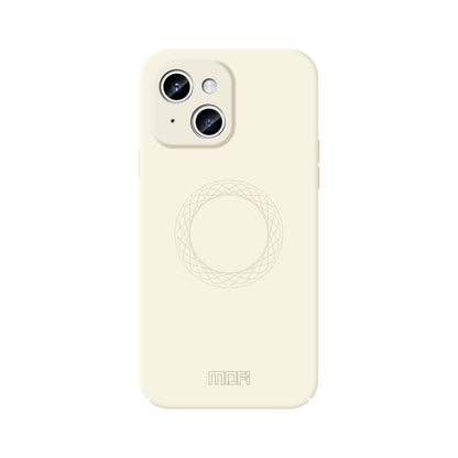 For iPhone 15 MOFI Qin Series Skin Feel All-inclusive Silicone Phone Case(Beige) - iPhone 15 Cases by MOFI | Online Shopping UK | buy2fix