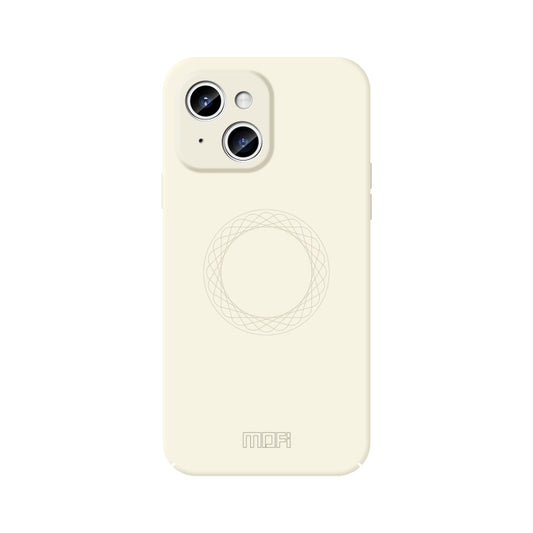 For iPhone 15 MOFI Qin Series Skin Feel All-inclusive Silicone Phone Case(Beige) - iPhone 15 Cases by MOFI | Online Shopping UK | buy2fix