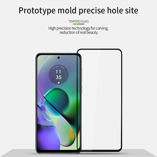 For Motorola Moto G54 MOFI 9H 2.5D Full Screen Tempered Glass Film(Black) - Motorola Tempered Glass by MOFI | Online Shopping UK | buy2fix
