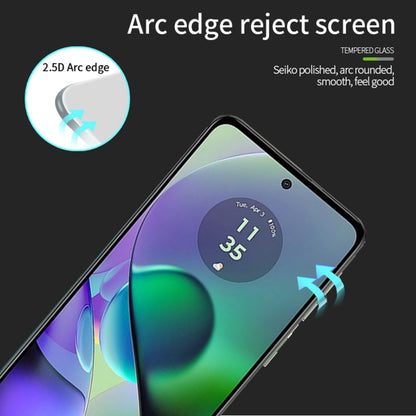 For Motorola Moto G54 MOFI 9H 2.5D Full Screen Tempered Glass Film(Black) - Motorola Tempered Glass by MOFI | Online Shopping UK | buy2fix