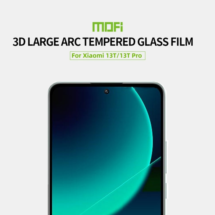 For Xiaomi 13T / 13T Pro MOFI 9H 3D Explosion-proof Tempered Glass Film(Black) -  by MOFI | Online Shopping UK | buy2fix