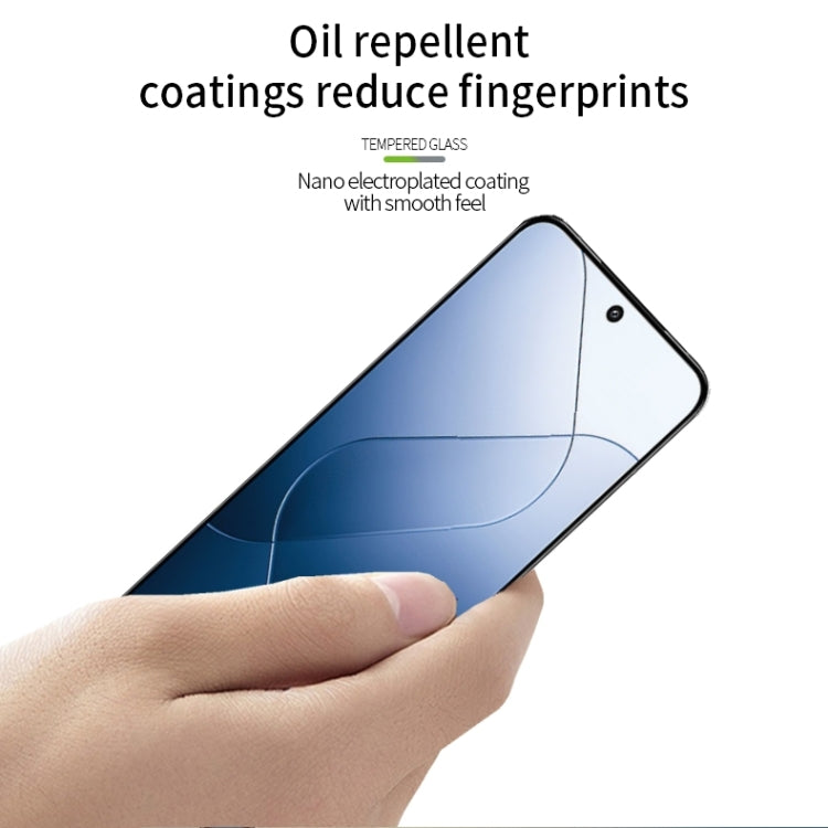 For Xiaomi 14 MOFI 9H 3D Explosion-proof Tempered Glass Film(Black) -  by MOFI | Online Shopping UK | buy2fix