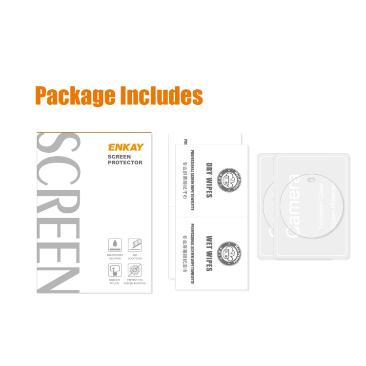 For Huawei Mate 60 2pcs ENKAY Hat-Prince  9H Rear Camera Lens Tempered Glass Film - Huawei Tempered Glass by ENKAY | Online Shopping UK | buy2fix