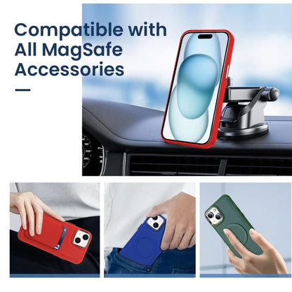 For iPhone 15 Imitation Liquid Skin Feel Plating Magsafe Phone Case(Purple) - iPhone 15 Cases by buy2fix | Online Shopping UK | buy2fix