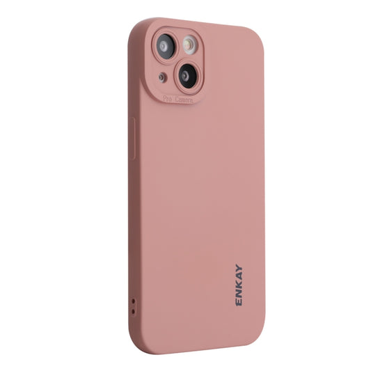 For iPhone 15 ENKAY Liquid Silicone Soft Shockproof Phone Case(Pink) - iPhone 15 Cases by ENKAY | Online Shopping UK | buy2fix