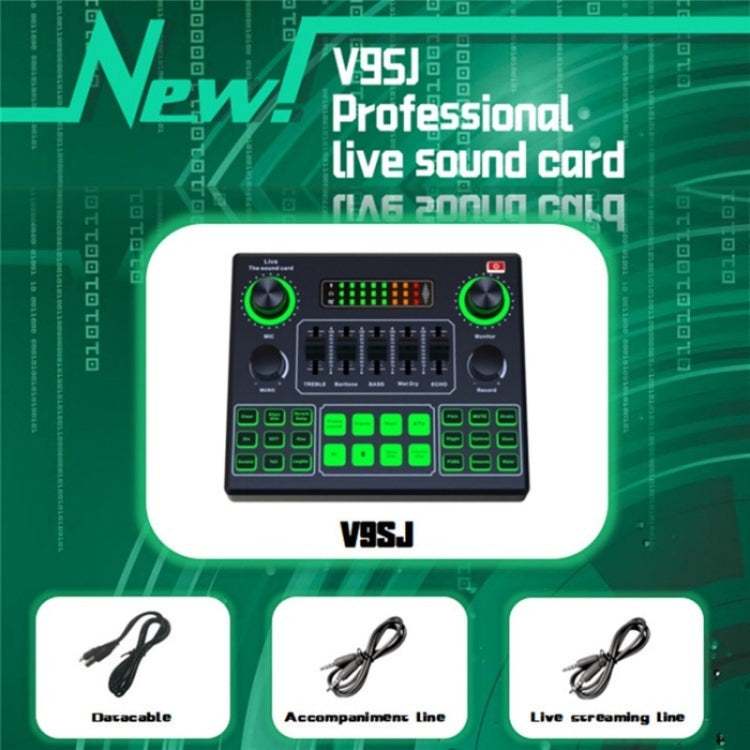 V9SJ Multifunctional Live Sound Card External Audio Mixer by buy2fix