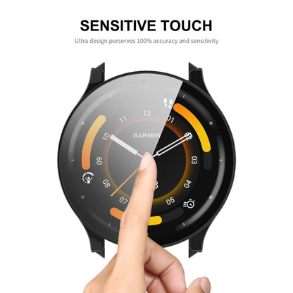 For Garmin Venu 3 ENKAY Hat-Prince Full Coverage Tempered Glass Film Integrated PC Watch Cover(Dark Green) - Watch Cases by ENKAY | Online Shopping UK | buy2fix