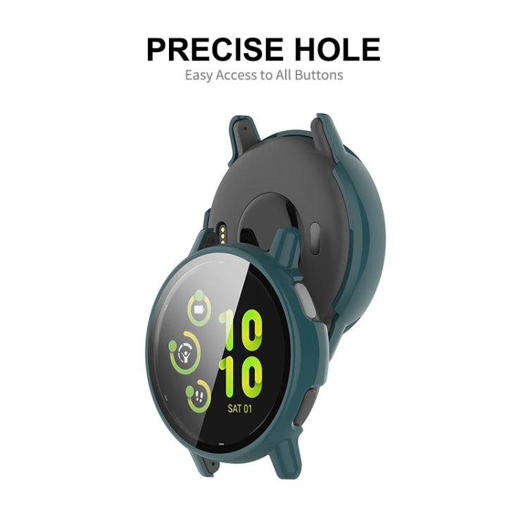 For Garmin Active 5 ENKAY Hat-Prince Full Coverage Tempered Glass Film Integrated PC Watch Cover(Pink) - Watch Cases by ENKAY | Online Shopping UK | buy2fix