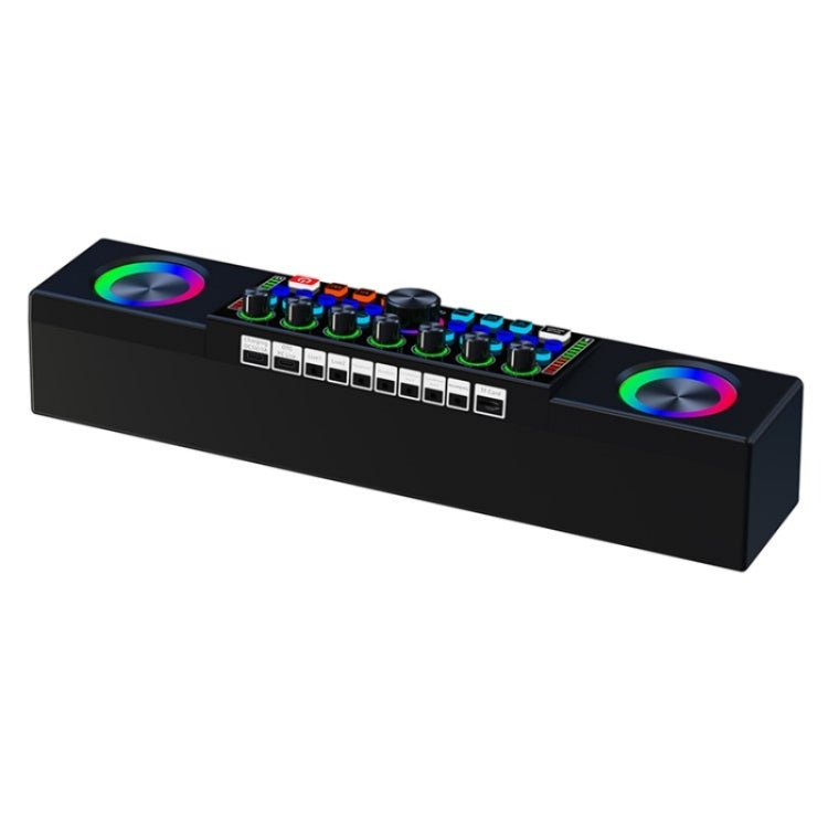 SY8 Live Sound Card All-in-one Machine Speaker Stereo Subwoofer With Mic(Black) by buy2fix