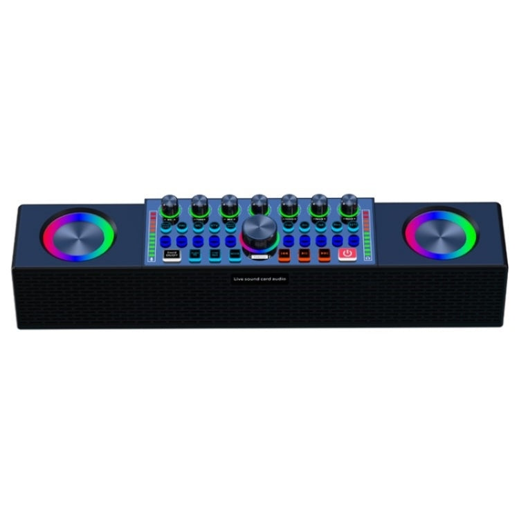 SY8 Live Sound Card All-in-one Machine Speaker Stereo Subwoofer With Mic(Black) by buy2fix