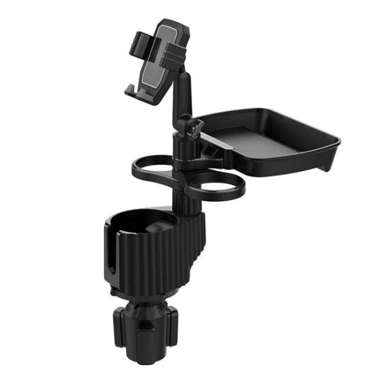 A06 Multifunctional Car Cup Mug Bottle Holder Mobile Phone Mount Stand Food Snack Tray Table(Grey) by buy2fix
