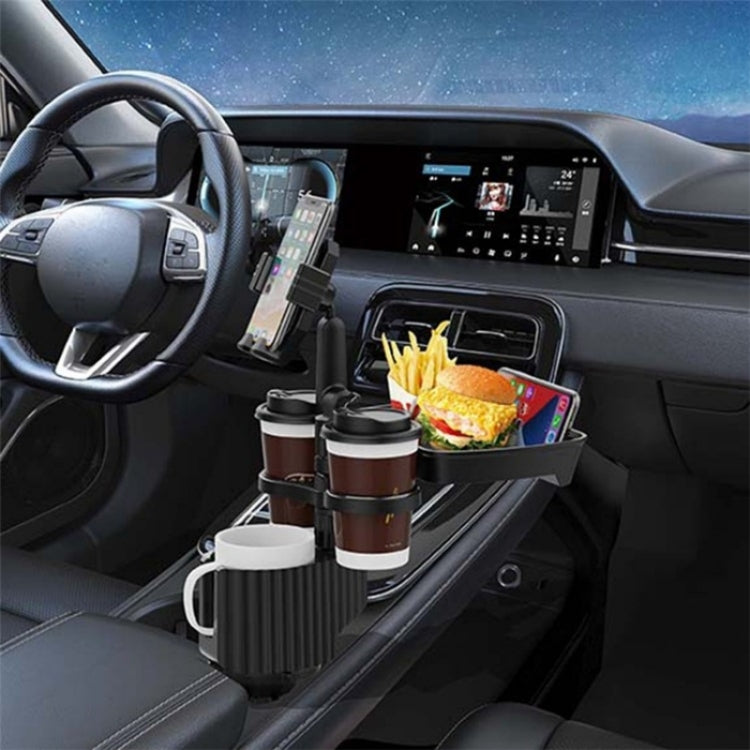 A06 Multifunctional Car Cup Mug Bottle Holder Mobile Phone Mount Stand Food Snack Tray Table(Green) by buy2fix