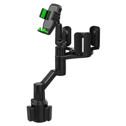 D08 With Adjustable Snack Cup Cup Holder Phone Mount For Car Phone Clamping Mount Holder(Green) by buy2fix