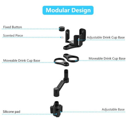 D03 For Drink Bottle Snack Car Cup Holder Expander Adjustable Dual Round Car Cup Holder by buy2fix