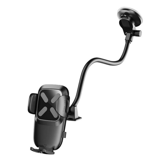 X034 Universal Truck Bus Dashboard Flexible Adjustable Windshield Suction Cup Car Phone Holder(Black) - Universal Car Holders by buy2fix | Online Shopping UK | buy2fix