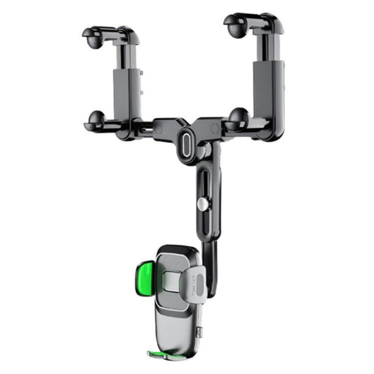 R009 Universal Vehicle Retractable Phone Clip Holder Car Rearview Mirror Cell Phone Mount(Green) by buy2fix