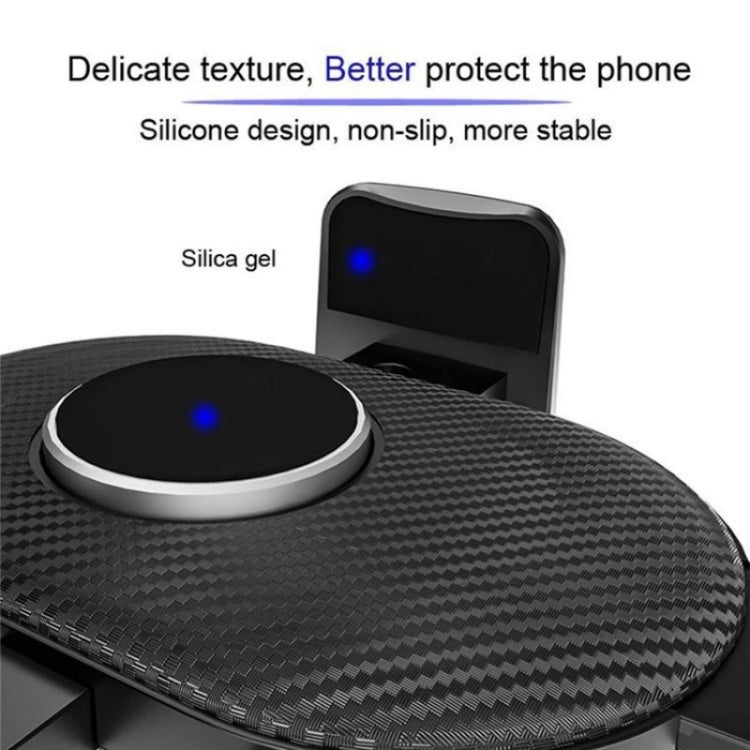 D40+105+K5 Carbon Fiber Texture Car Suction Cup Telescopic Arm Phone Holder Windshield Dashboard by buy2fix