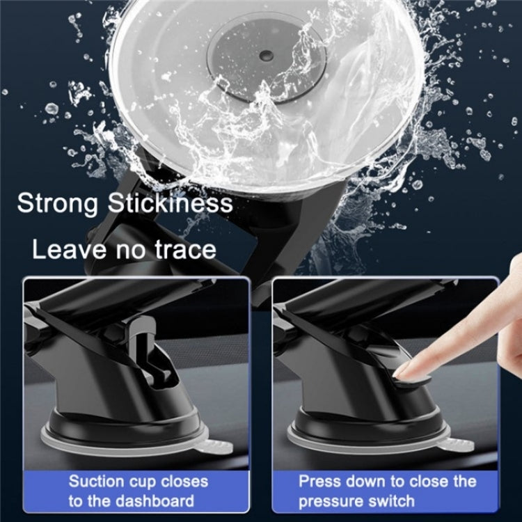 D40+105+K5 Carbon Fiber Texture Car Suction Cup Telescopic Arm Phone Holder Windshield Dashboard by buy2fix