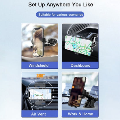 D40+105+K5 Carbon Fiber Texture Car Suction Cup Telescopic Arm Phone Holder Windshield Dashboard by buy2fix