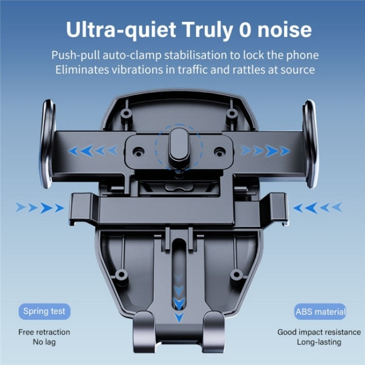 D46+101+K5 Universal Suction Cup Car Center Console Phone Mount Bracket With Telescopic Arm by buy2fix