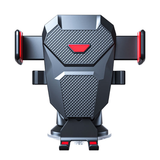 D25+105+K5 Auto Locking Car Phone Clip Telescopic Suction Cup Dashboard Phone Mount Holder(Red) by buy2fix