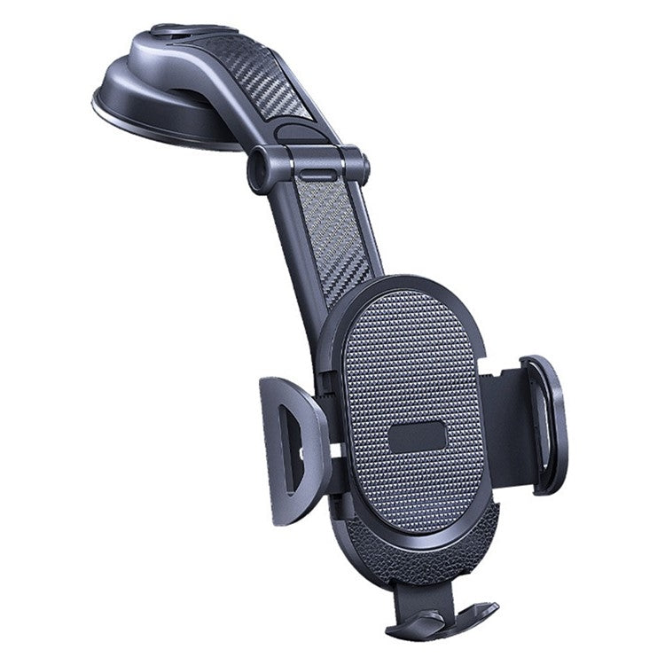 ES33 Car Mobile Phone Holder Bracket Carbon Fiber 360 Degree Rotation Suction Cup Mount(Black) by buy2fix