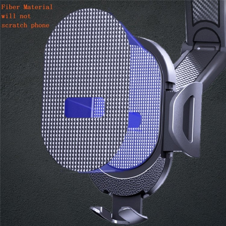 ES33 Car Mobile Phone Holder Bracket Carbon Fiber 360 Degree Rotation Suction Cup Mount(Red) by buy2fix