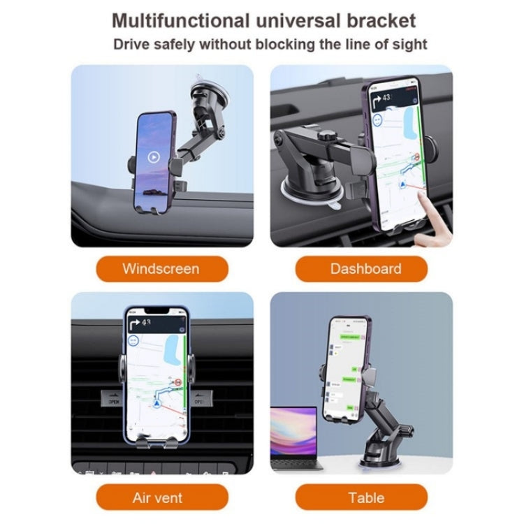D-43+128+120 Multi-functional Car Air Vent Dashboard Telescopic Suction Cell Phone Mount by buy2fix