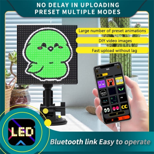 P64L Car Rear Windshield Scrolling Message LED Matrix Panel DIY Text Pattern Expression Screen - Car Monitor by buy2fix | Online Shopping UK | buy2fix