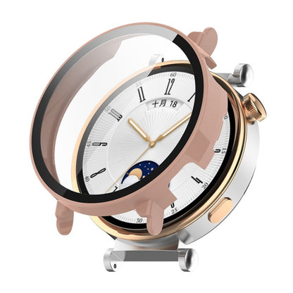 For Huawei Watch GT 4 46mm ENKAY Hat-Prince Full Coverage PC + Tempered Film Integrated Watch Protective Case(Pink) by ENKAY
