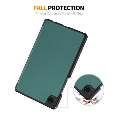 For Samsung Galaxy Tab A9 8.7 ENKAY Tri-fold Custer Texture Leather Smart Tablet Case(Black) - Galaxy Tab A9 by ENKAY | Online Shopping UK | buy2fix