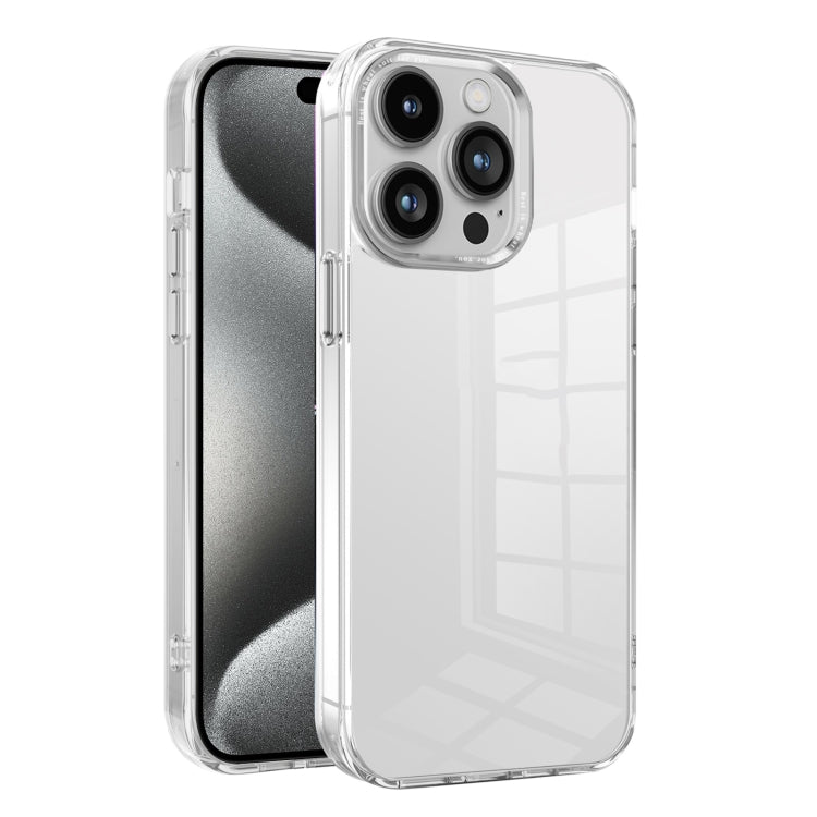 For iPhone 15 Pro Max Ice Color Clear PC Hybrid TPU Phone Case(White) by buy2fix