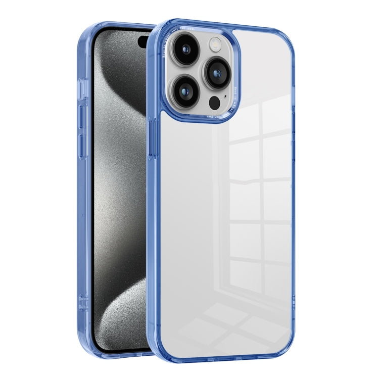 For iPhone 15 Pro Max Ice Color Clear PC Hybrid TPU Phone Case(Royal Blue) by buy2fix