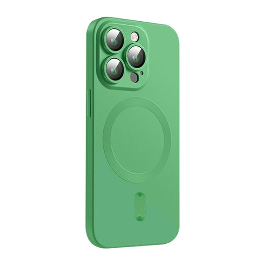 For iPhone 15 Pro ENKAY MagSafe Matte TPU Phone Case with Lens Film(Green) - iPhone 15 Pro Cases by ENKAY | Online Shopping UK | buy2fix