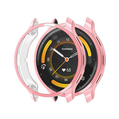 For Garmin Venu 3 ENKAY Hat-Prince Full Coverage Electroplated TPU Watch Case with Screen Protection(Pink) - Watch Cases by ENKAY | Online Shopping UK | buy2fix