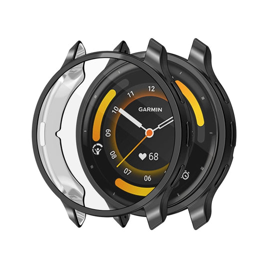 For Garmin Venu 3 ENKAY Hat-Prince Full Coverage Electroplated TPU Watch Case with Screen Protection(Black) - Watch Cases by ENKAY | Online Shopping UK | buy2fix