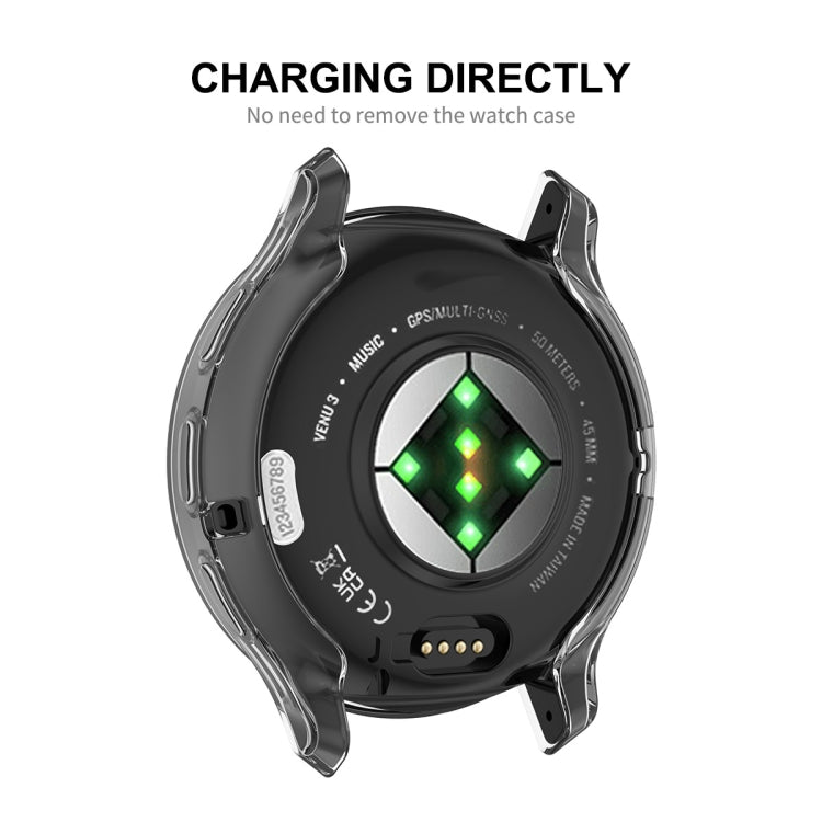 For Garmin Venu 3 ENKAY Hat-Prince Full Coverage Transparent TPU Watch Case with Screen Protection - Watch Cases by ENKAY | Online Shopping UK | buy2fix
