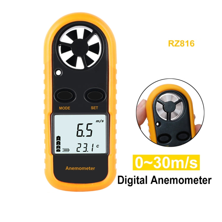 GM816 Handheld Digital Anemometer Wind Speed Meter - Tachometers & Anemometer by buy2fix | Online Shopping UK | buy2fix